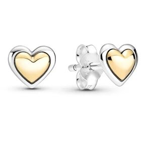 Heart Gold toned Earrings